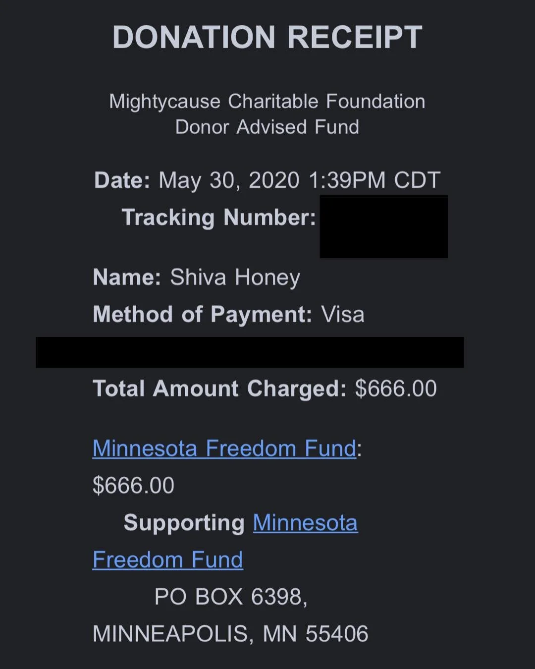 Serpentīnae Donates $666 To The Minnesota Freedom Fund