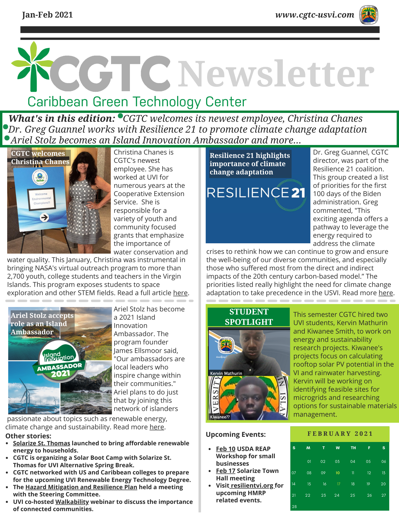CGTC Newsletter Jan-Feb 2021