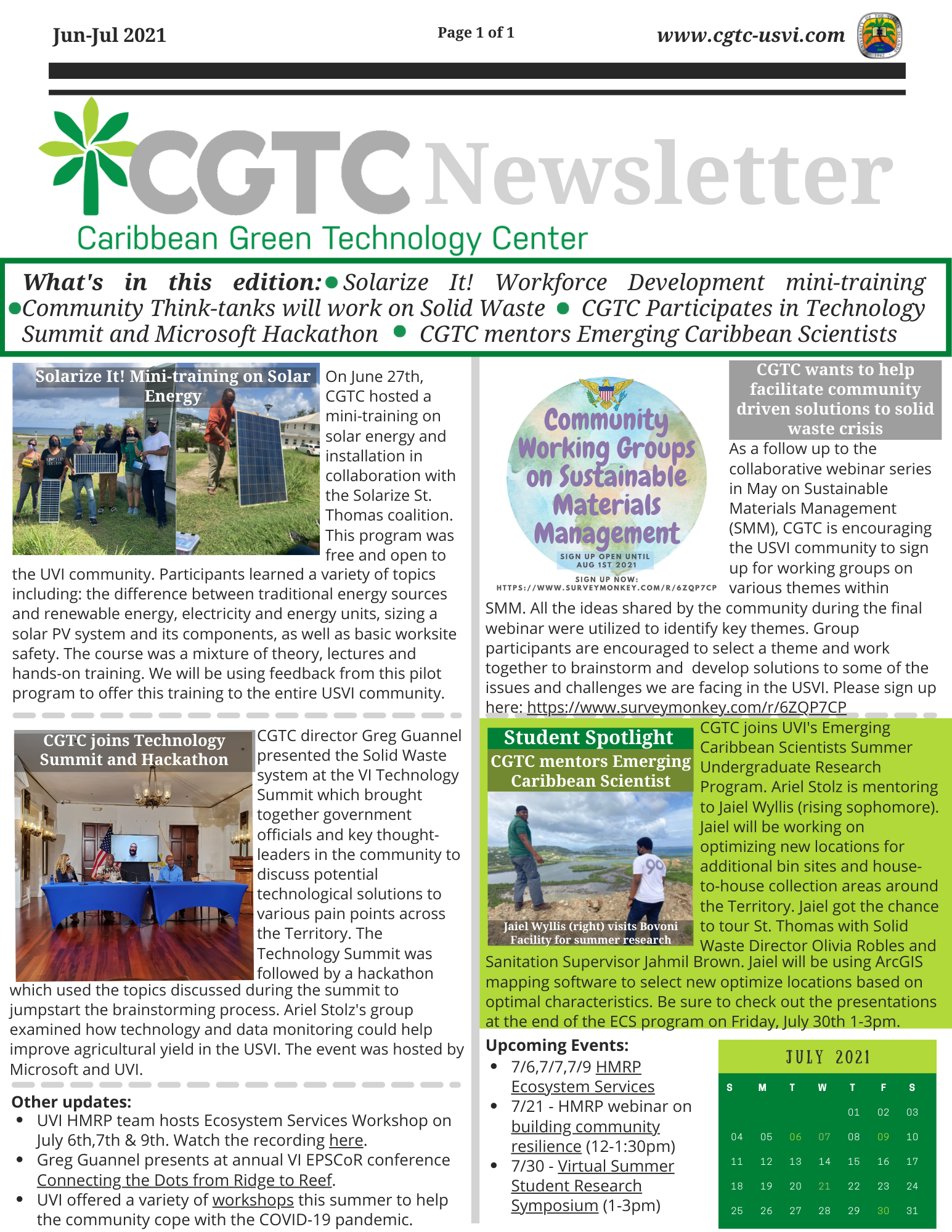 CGTC Newsletter Jun-Jul 2021