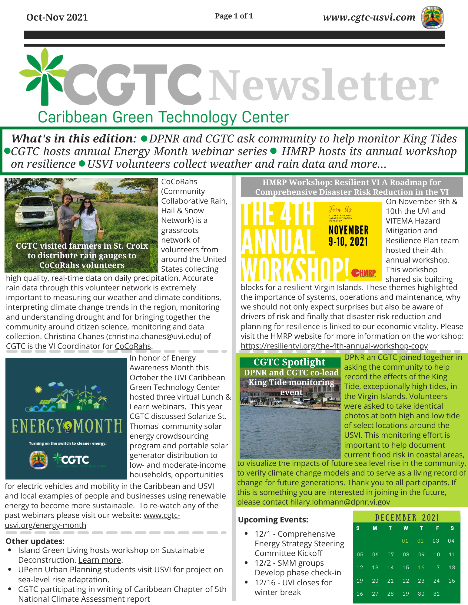 CGTC Newsletter Oct-Nov 2021