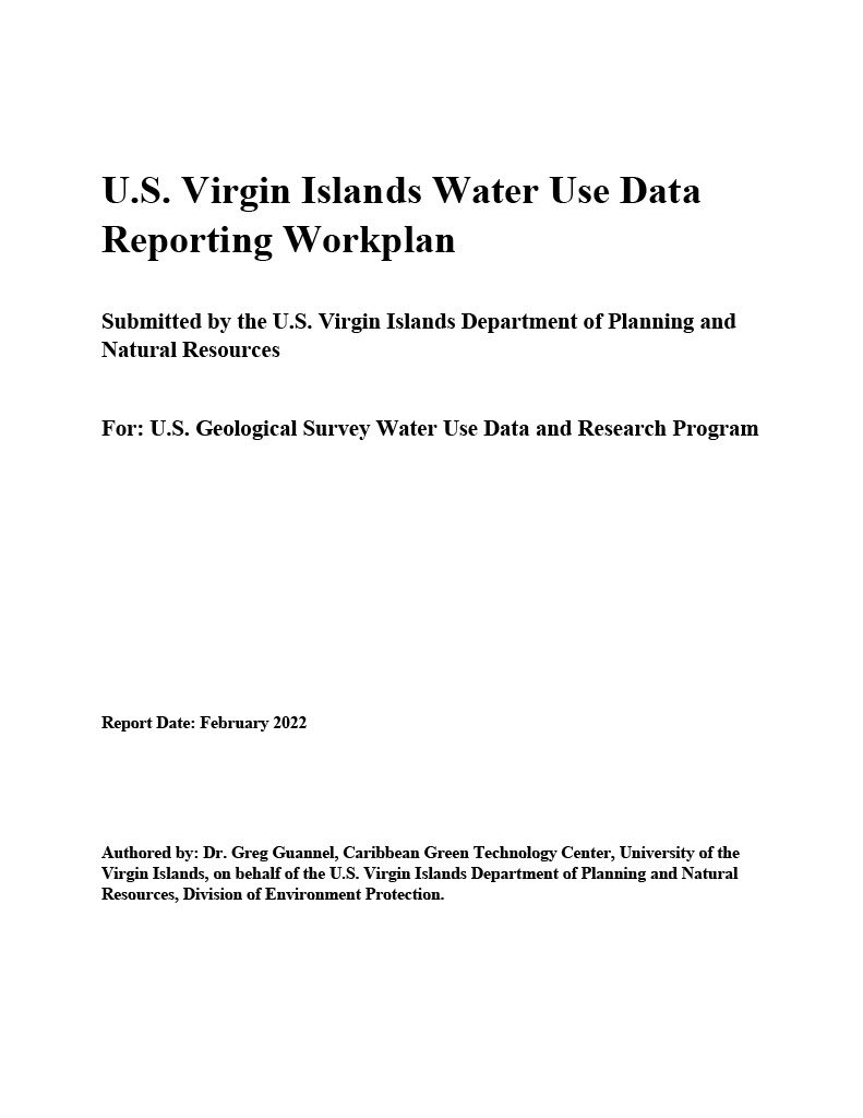 U.S. Virgin Islands Water Use Workplan