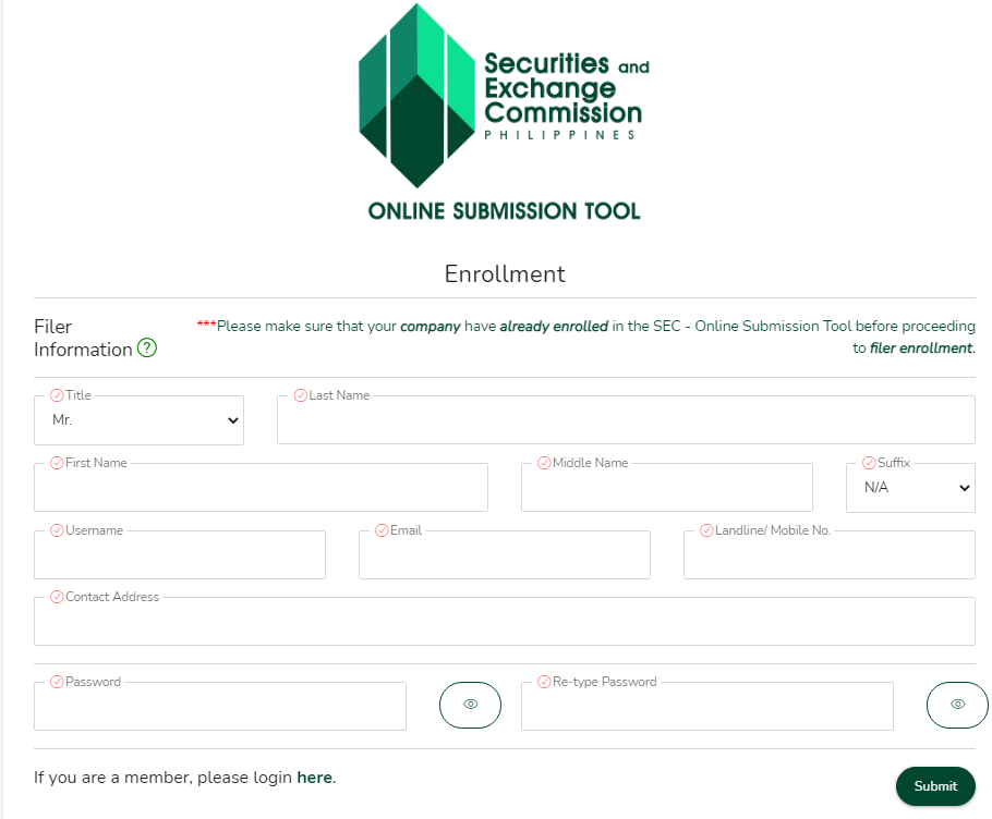 Sec Authentication Document Enrollment on the SEC Online Submission Tool (SEC OST) — The Law Office ...