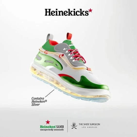 Heinekicks collaboration with Heineken beer and trainers