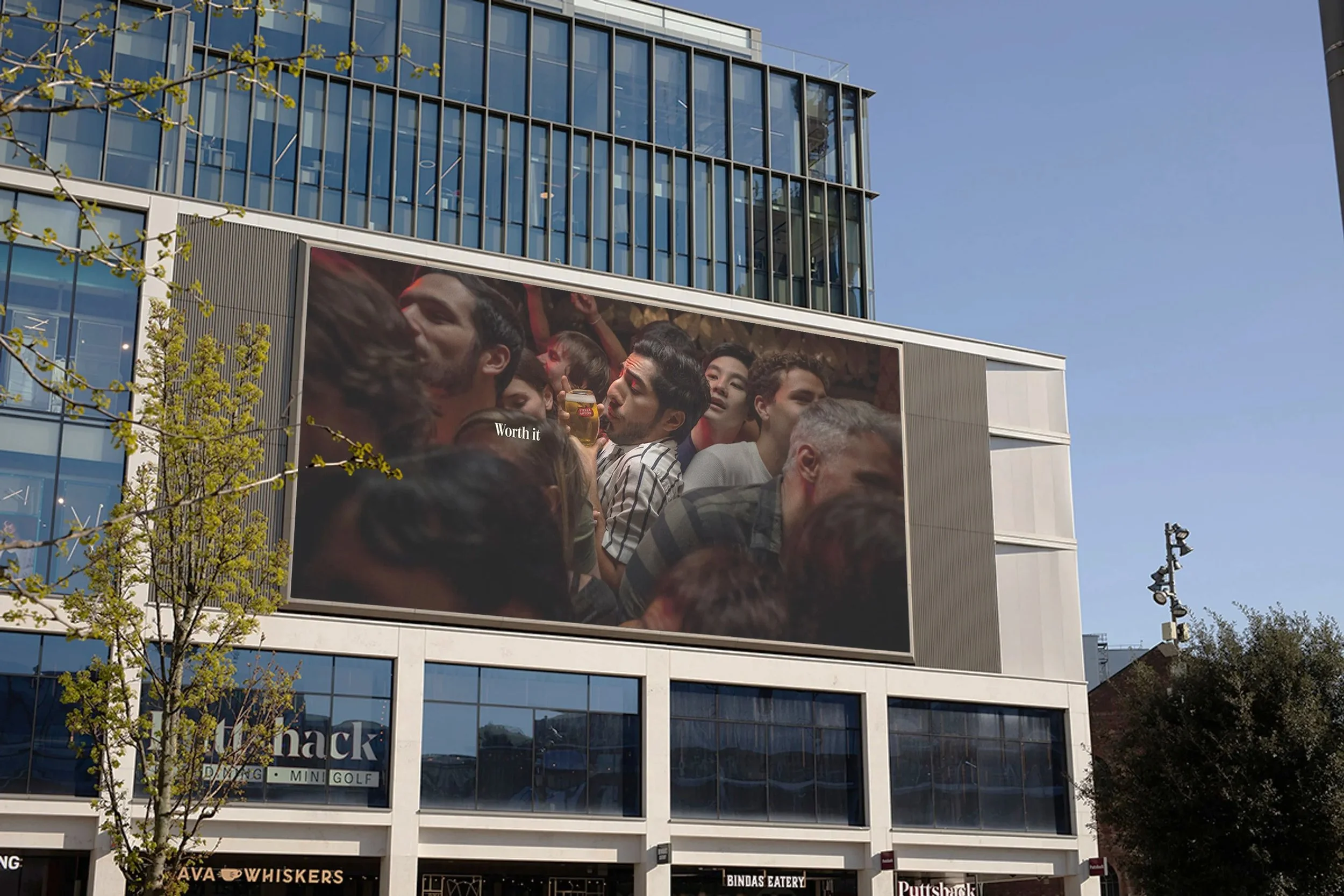 Stella Artois Cloustrobars Pint in a Bar Billboard