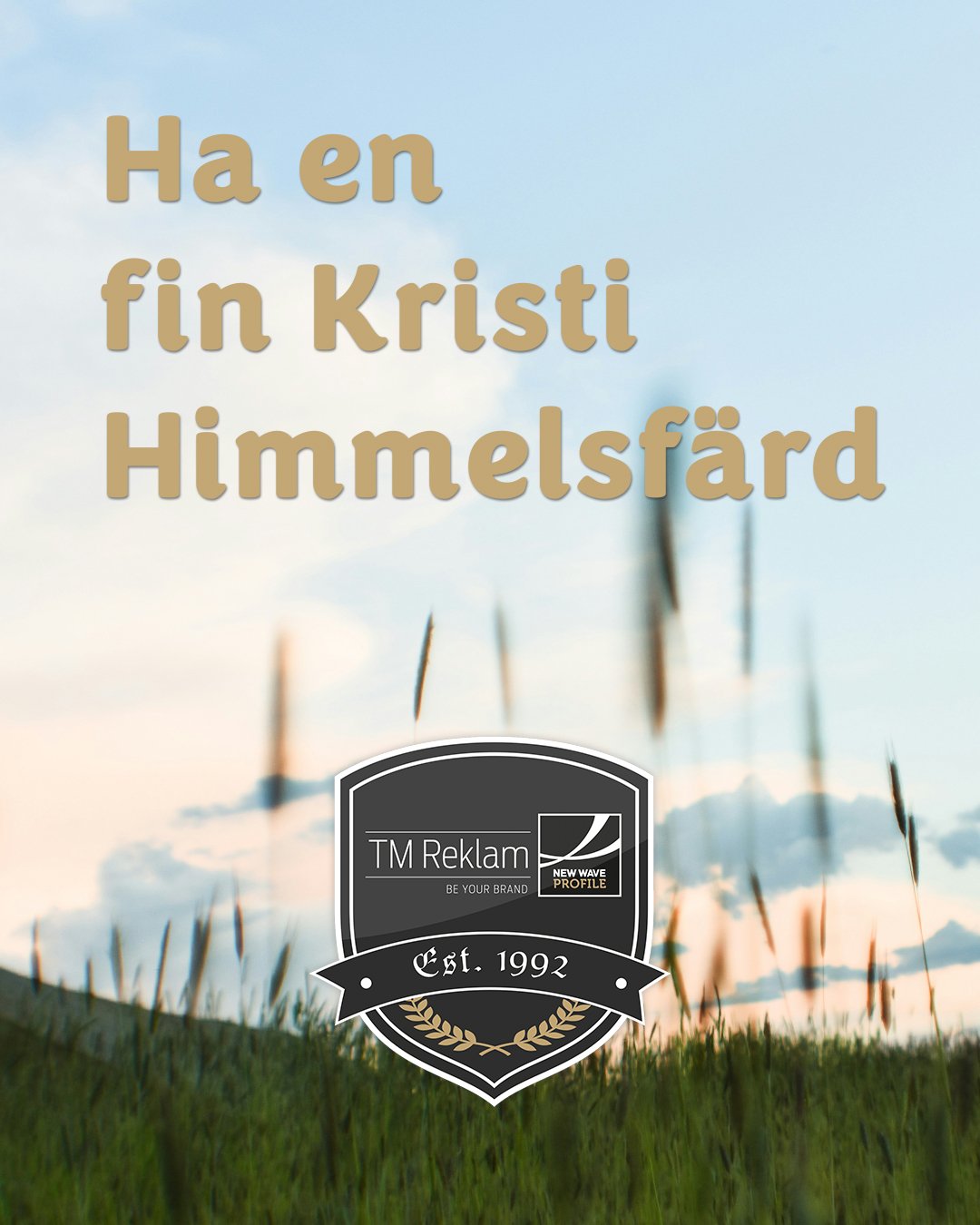 I dag st&auml;nger vi kontoret och lagret 12:00, tar lite ledigt imorgon och &auml;r tillbaka p&aring; m&aring;ndag. Ha en trevlig Kristi himmelsf&auml;rd-helg och ta hand om varandra 🙏❤️

#tmreklam #newwaveprofile #presentreklam #profilreklam #prof