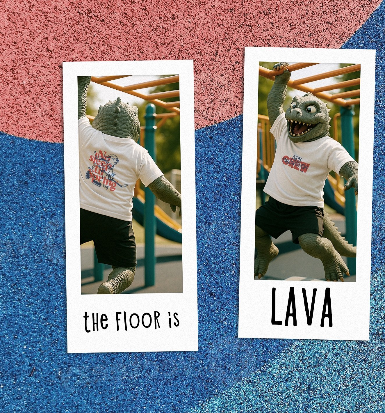 Monkey bars are the best way to avoid the floor when it&rsquo;s lava. They&rsquo;re basically an air ladder for your hands&hellip; or paws&hellip; or claws 🛝 🐾 🐻