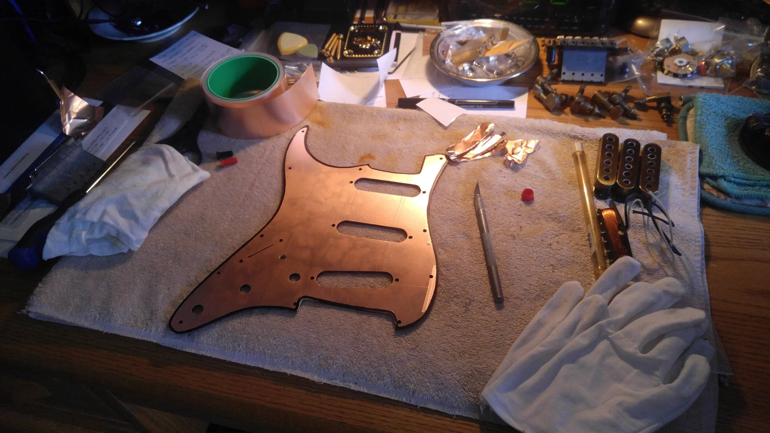 Pickguard shielding complete.
