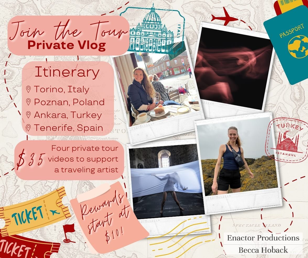 On the Move - Hello from Torino!! Won&rsquo;t you join me by subscribing to my Private Tour Vlog?
I&rsquo;ve launched into a spring tour to bring my evocative repertory to four international locations -
🇮🇹 Torino, Italy - Creative residency + Two f