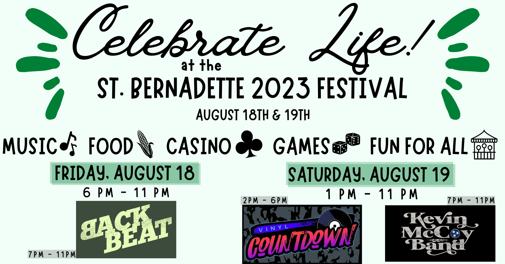 Celebrate Life! at the St. Bernadette 2023 Festival