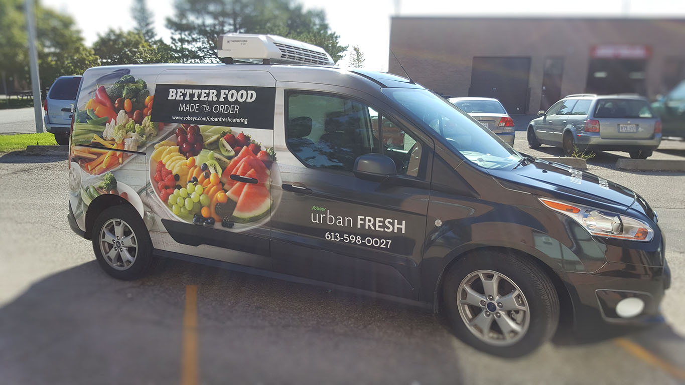 Miltown Signs printed and installed full vehicle wrap for catering company