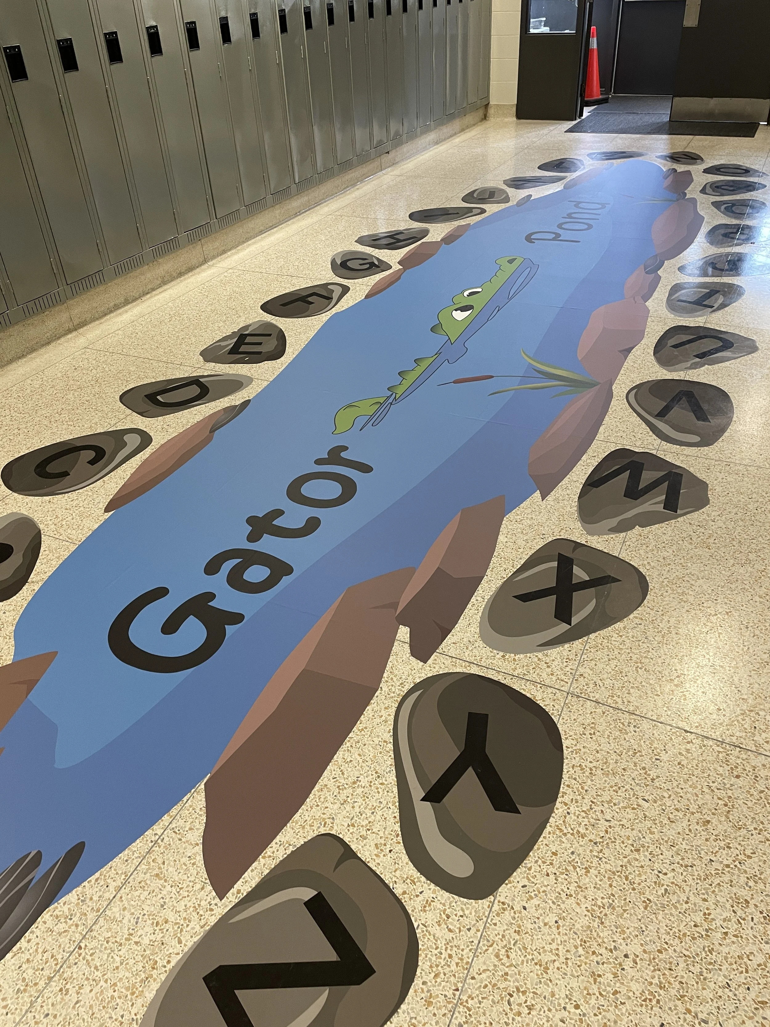 Miltown Signs and Sensory Paths Canada full colour, floor graphics for sensory path hallways