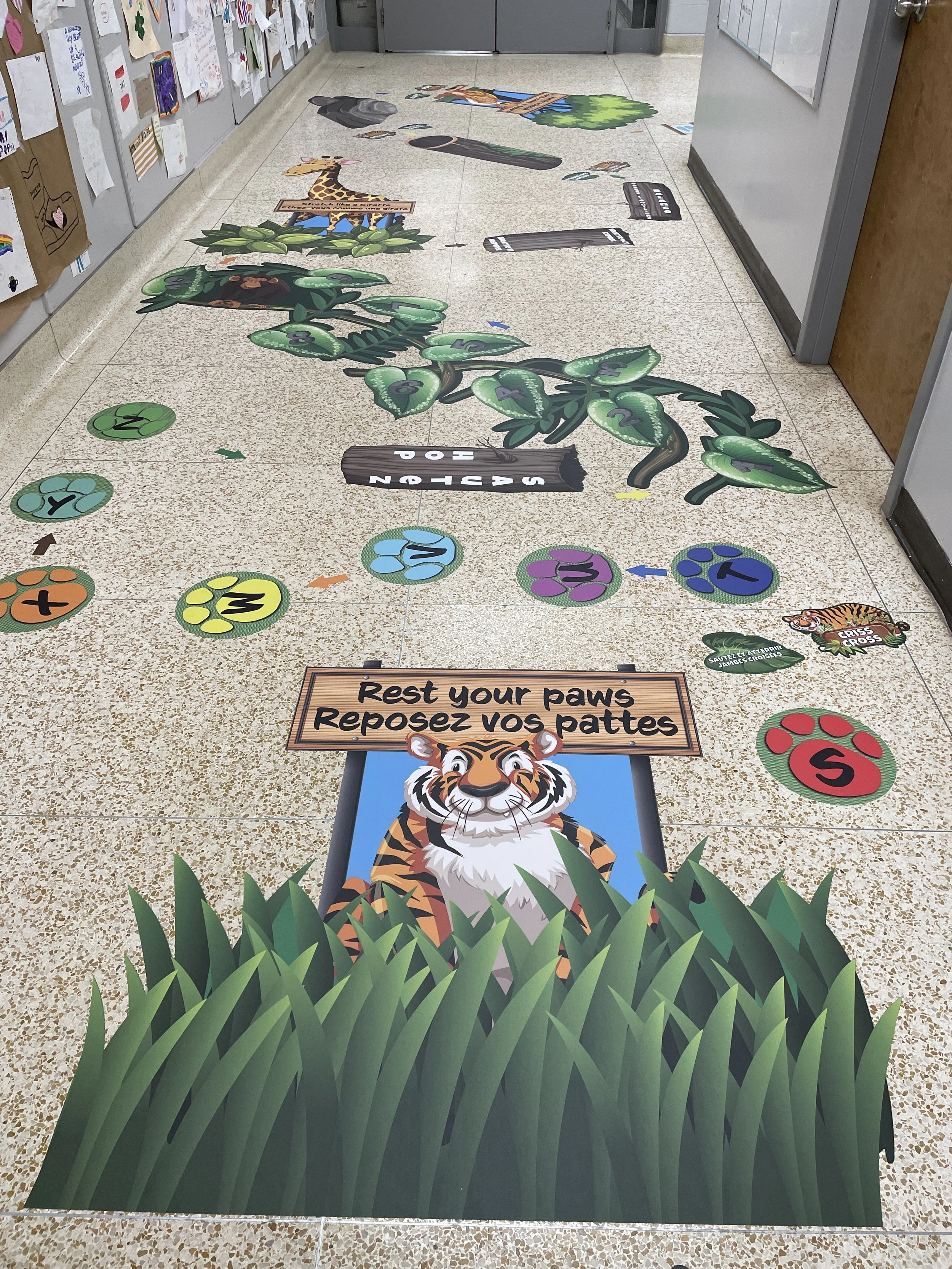 Miltown Signs and Sensory Paths Canada full colour, floor graphics for sensory path hallways