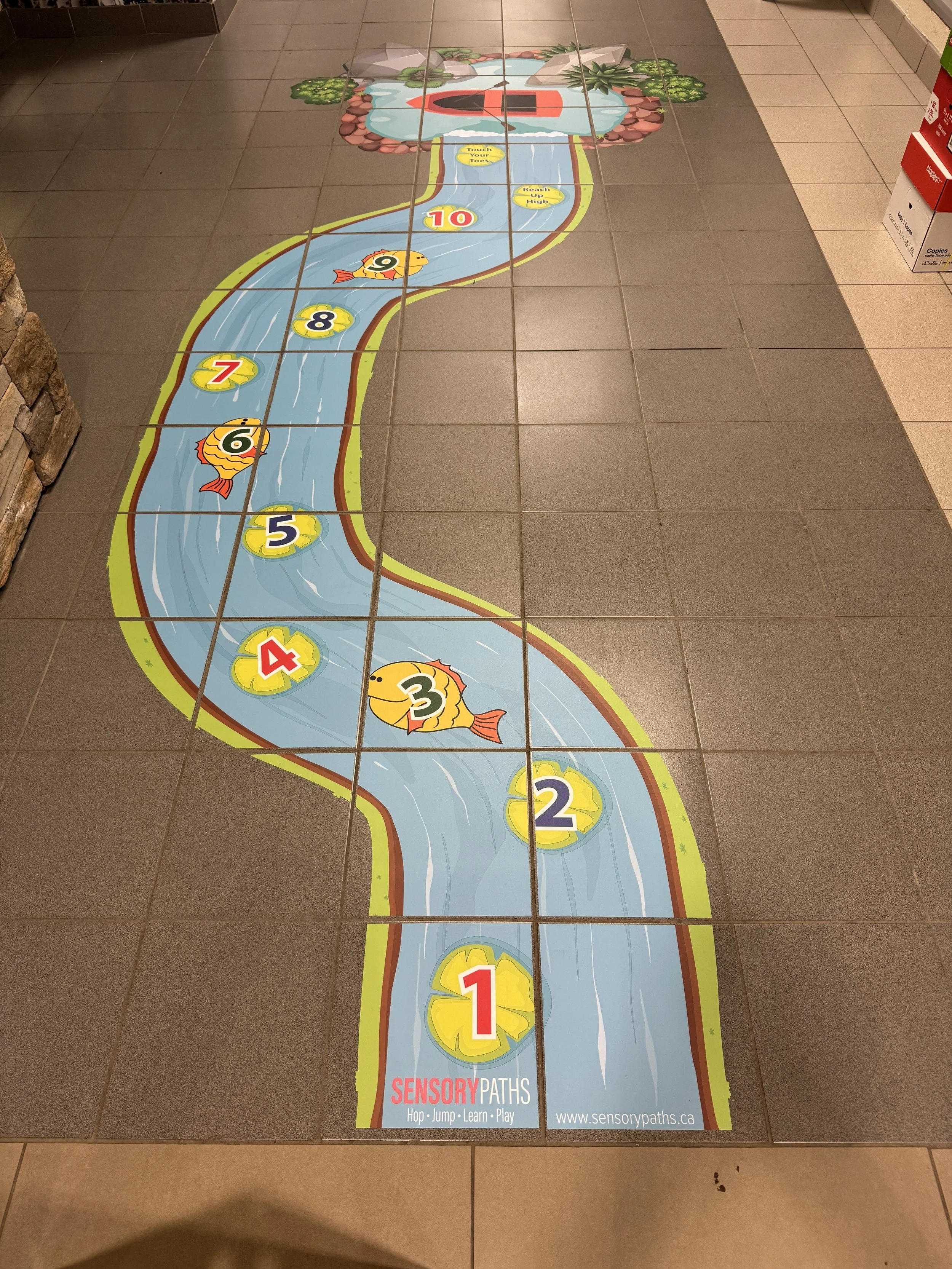 Miltown Signs and Sensory Paths Canada full colour, floor graphics for sensory path hallways
