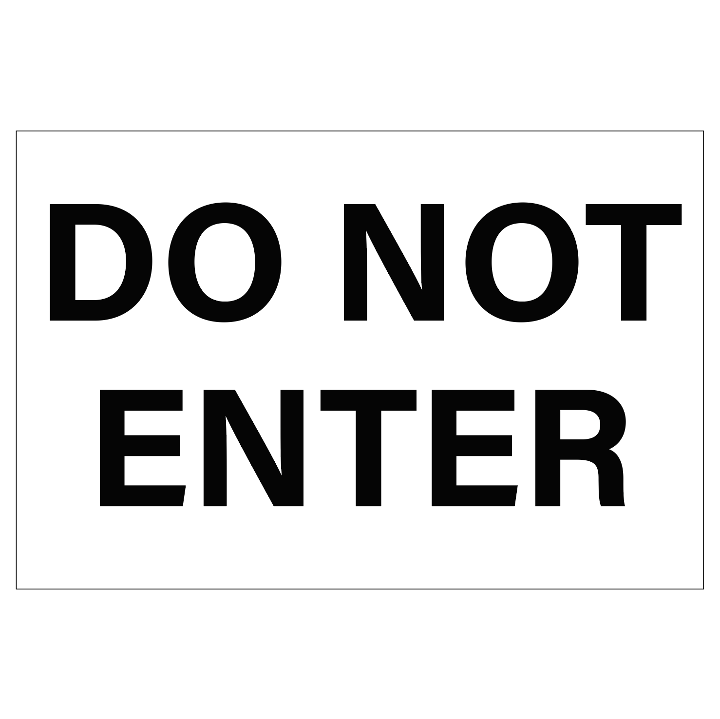 Do Not Enter