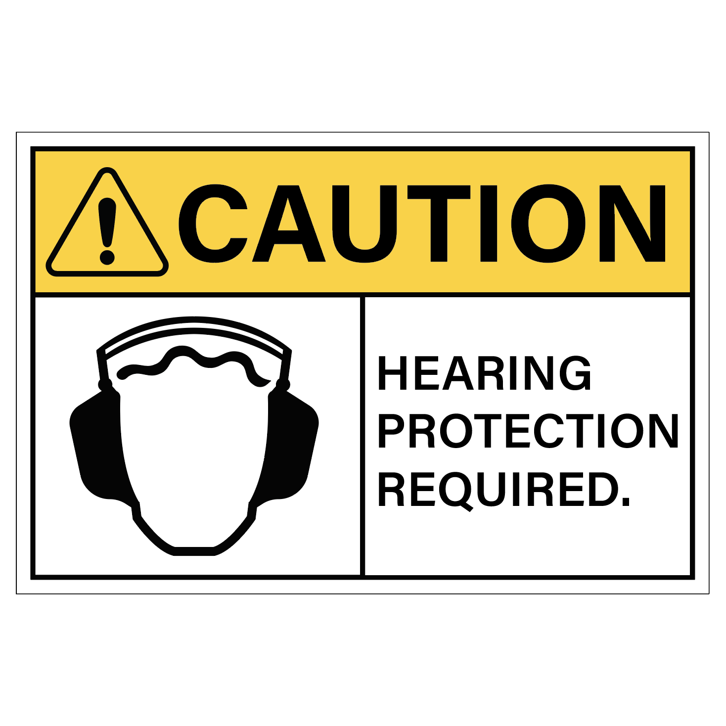 MIL003HP - Caution Hearing Protection Required.png