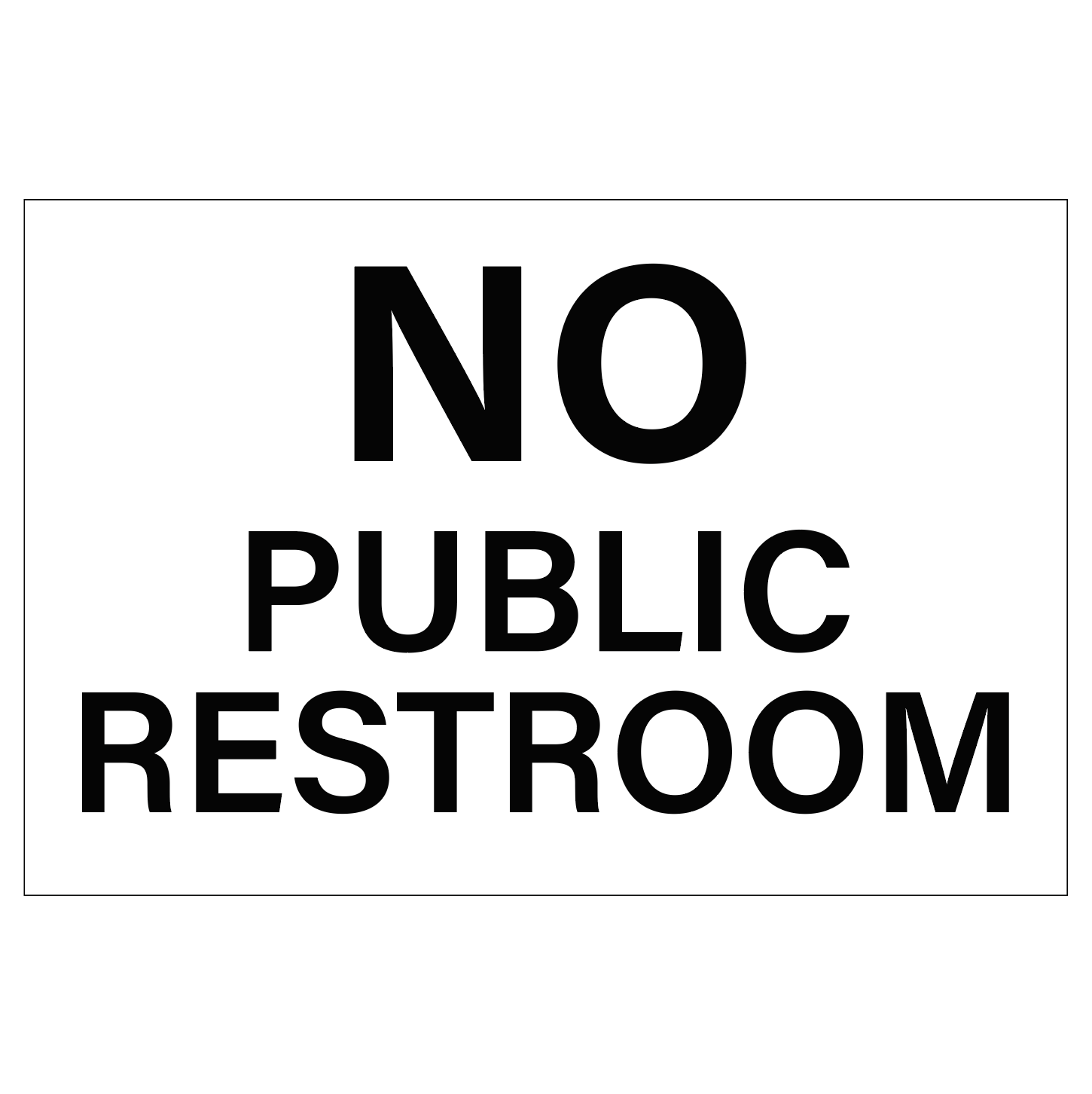 No Public Restroom