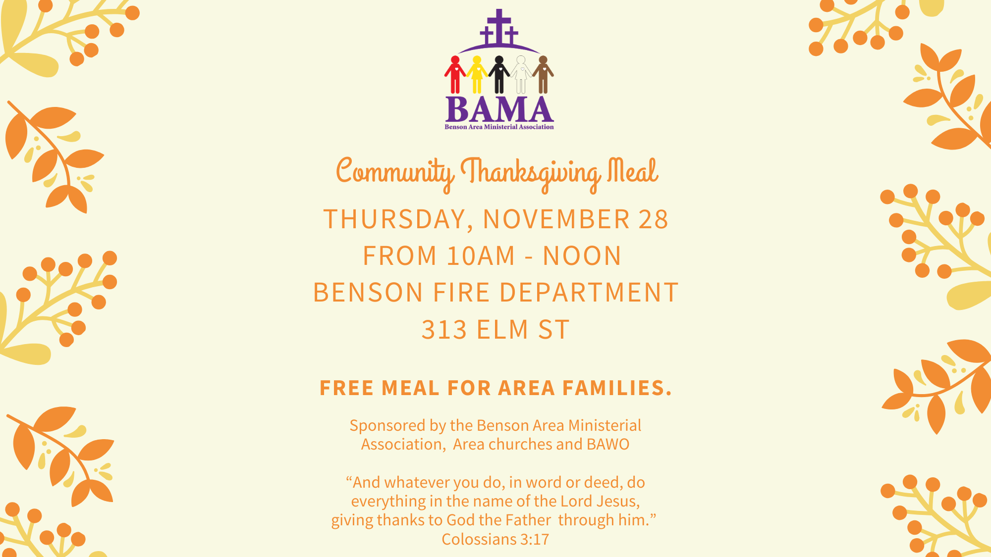 Community Thanksgiving Meal