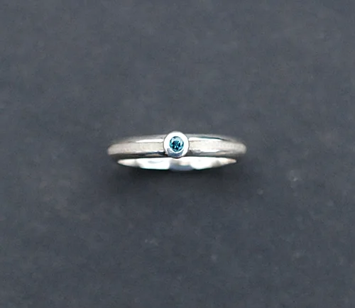 silver horsehair ring diamond