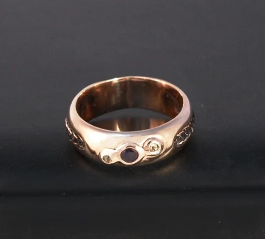 horsehair ring rose gold ruby