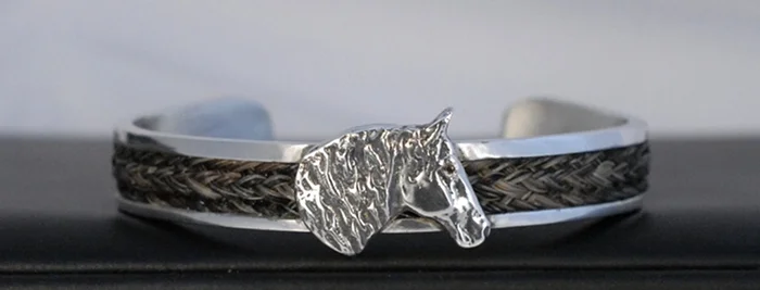 horsehair cuff bracelet custom horse
