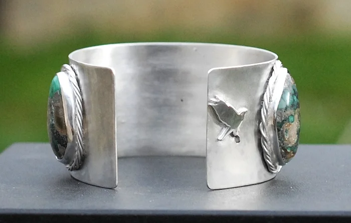 horsehair cuff bracelet turquoise lakota