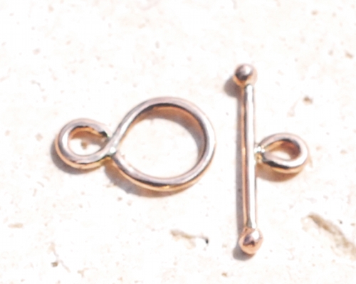 Plain Toggle Clasp in Silver or 9ct Gold