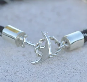 Anchor &amp; Rope Toggle Clasp in Silver or 9ct Gold