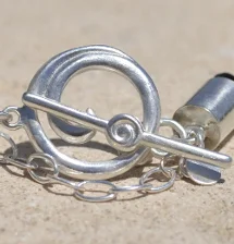 Wave Toggle Clasp in Silver only