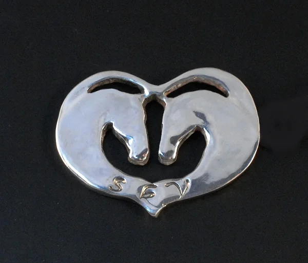 horse heart pendant