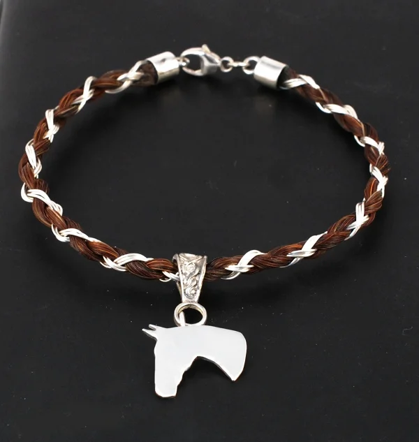 4 Weave Bracelet & Custom Charm in Silver or 9ct Gold