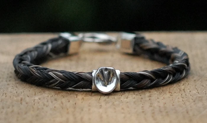 8 Weave Square Braid Bracelet & Hoof in Silver or 9ct Gold