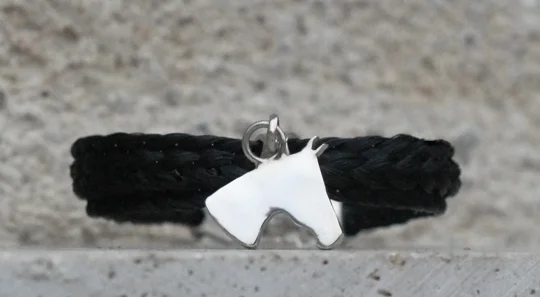 horsehair bracelet custom horse silver