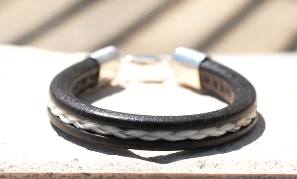 horsehair bracelet leather