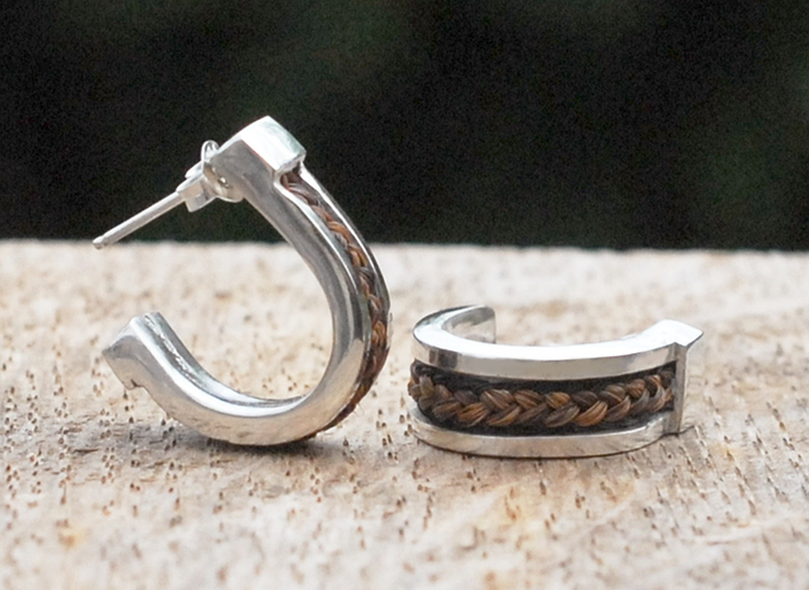 Half Round Earrings in Silver or 9ct Gold