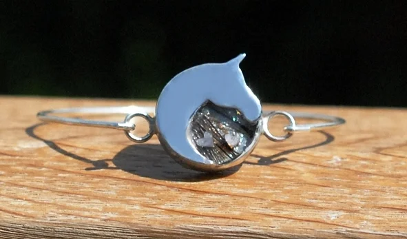 Crystal Resin Horse Bracelet in Silver or 9ct Gold