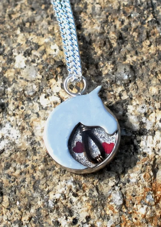 Crystal Resin Horse Pendant in Silver or 9ct Gold