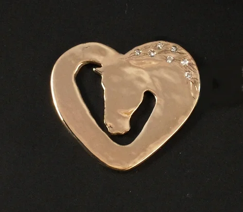 Horse Heart Pendant in Silver or 9ct Gold