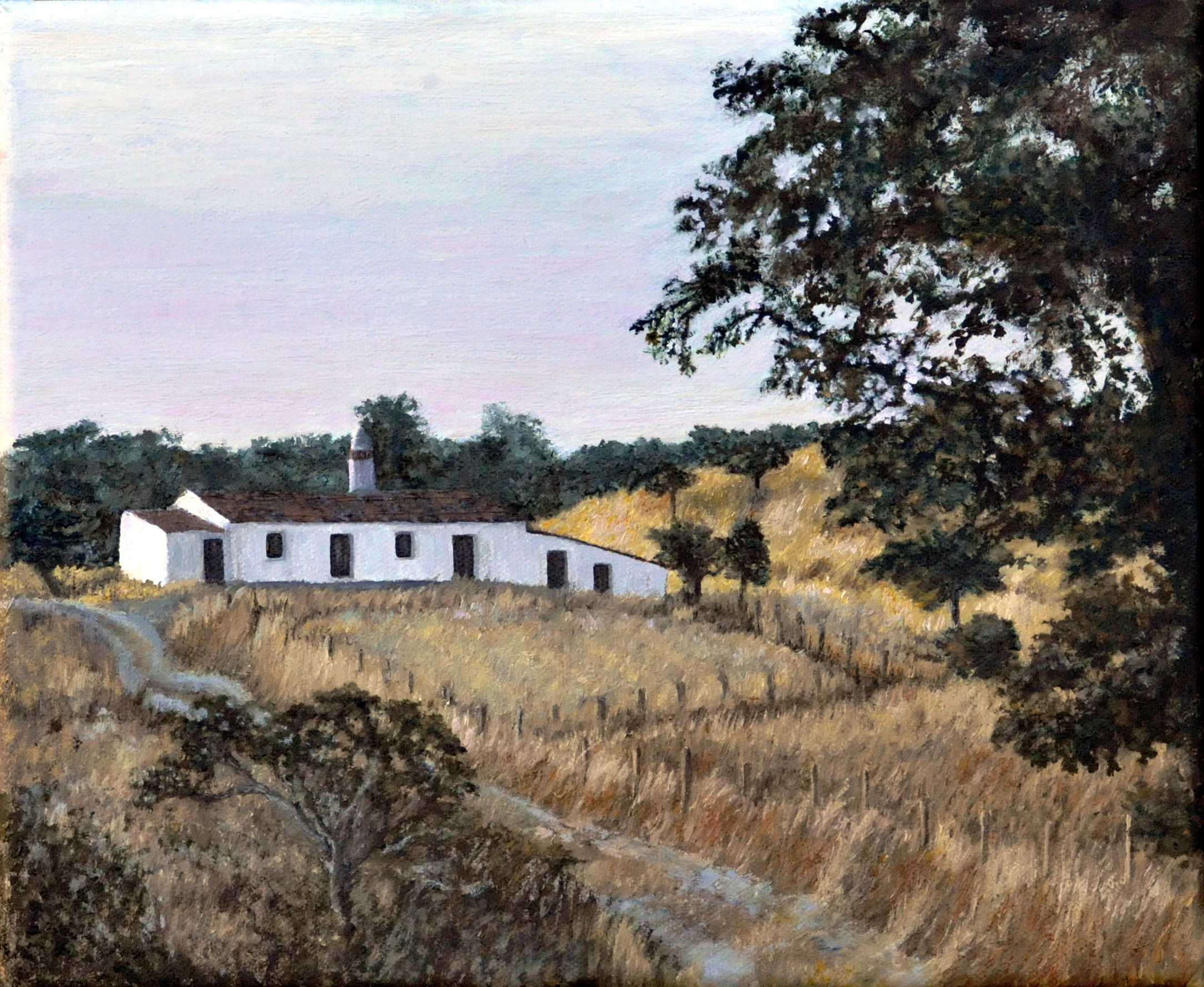 alentejo sunset portugal oil painting