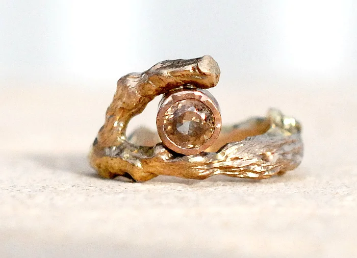 Woodland Twig Ring in Silver or 9ct Gold