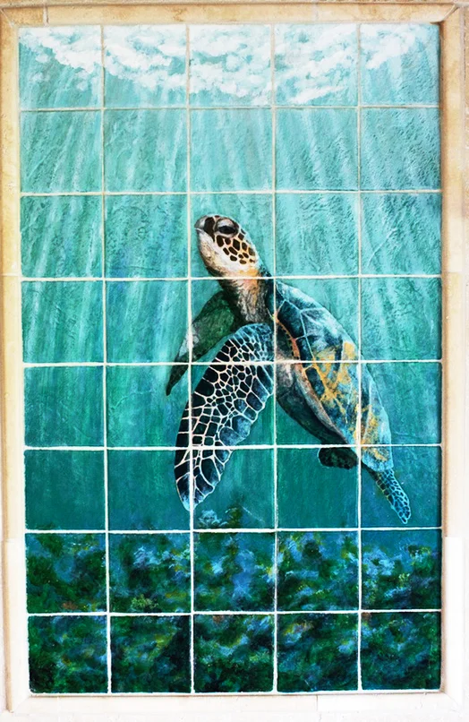 Sea Turtle on Tiles