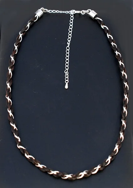 4 Weave Necklace With Wire in Silver or 9ct Gold