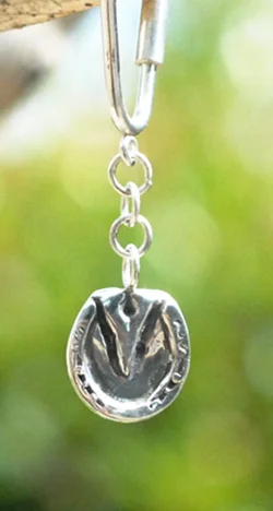 Shod Hoof Keyring in Silver or 9ct Gold