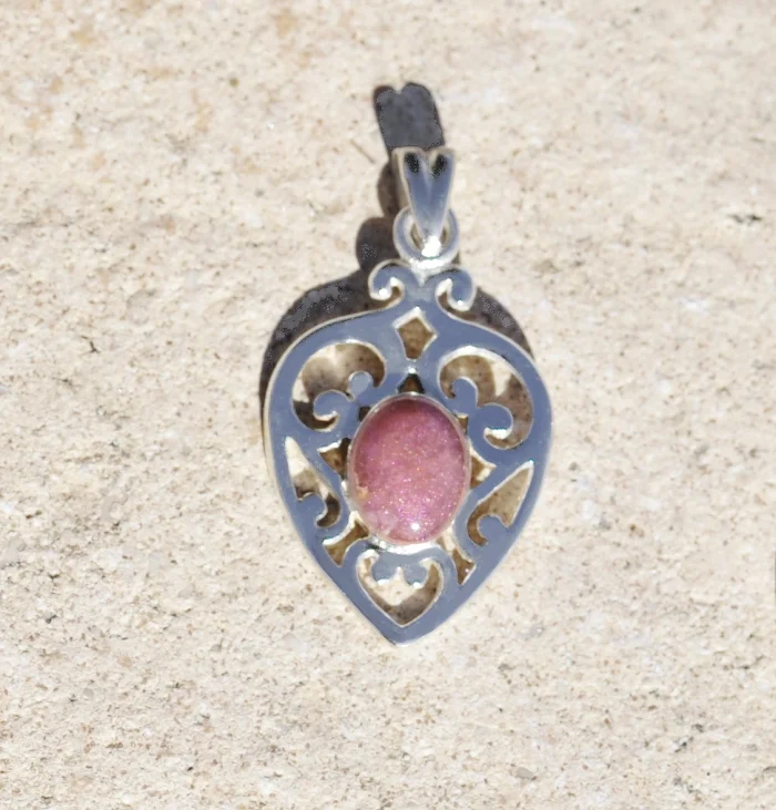 Enigma Crystal Cremation Ash Heart Pendant in Silver or 9ct Gold
