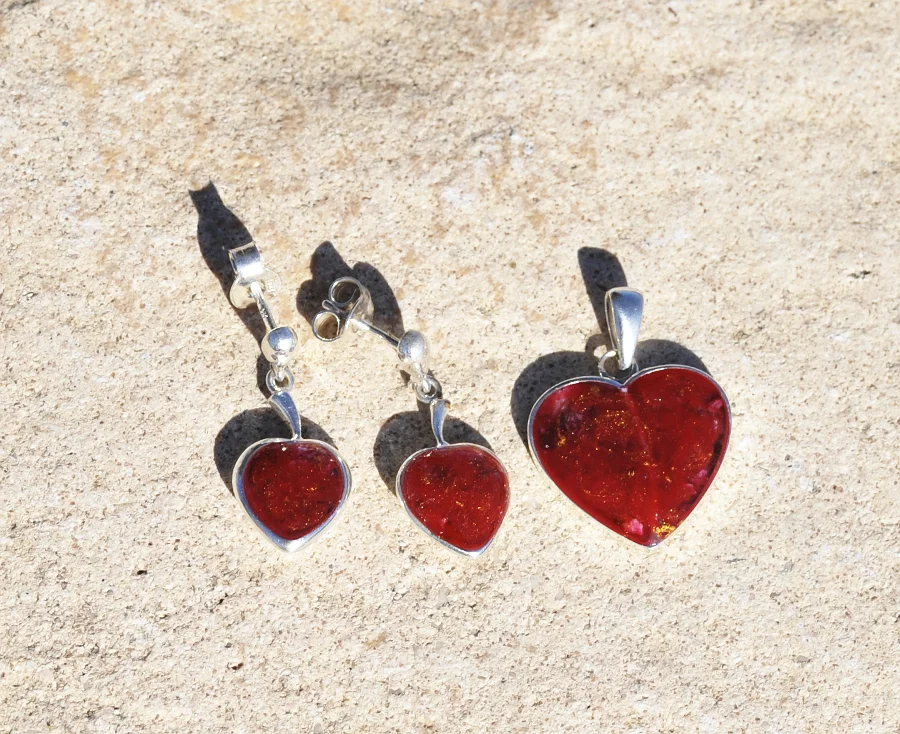 Enigma Crystal Cremation Ash Heart Pendant in Silver or 9ct Gold