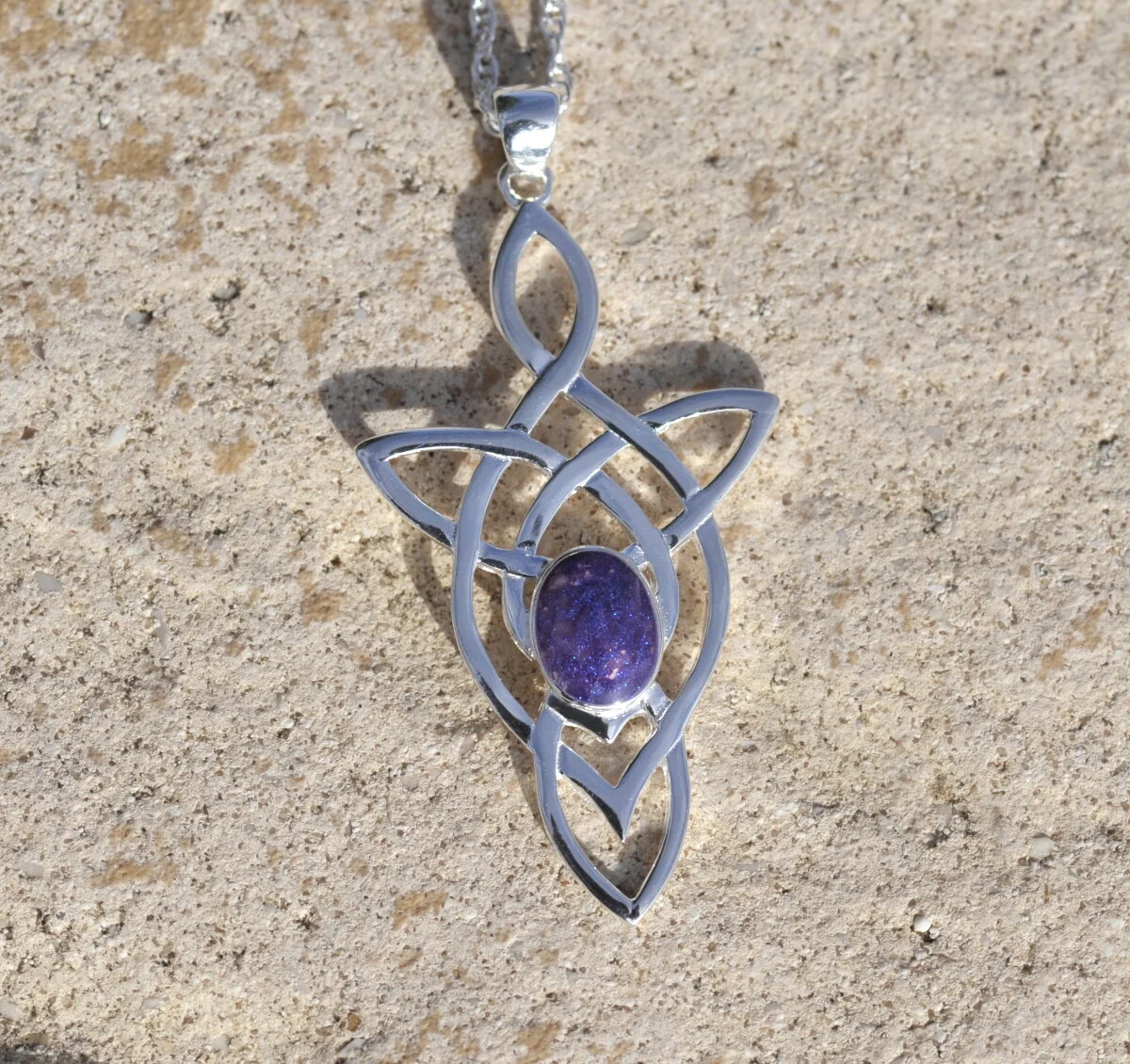 cremation ash pendant celtic knot