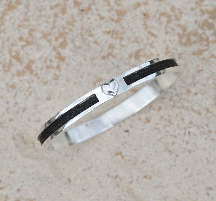 Bangle &amp; Heart in Silver only