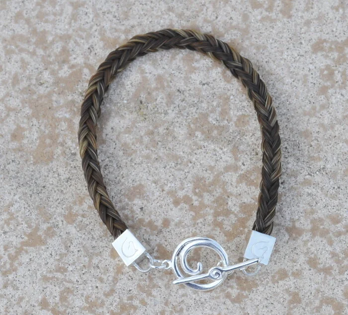 8 Weave Square Braid Signature Bracelet & Toggle Clasp in Silver or 9ct Gold