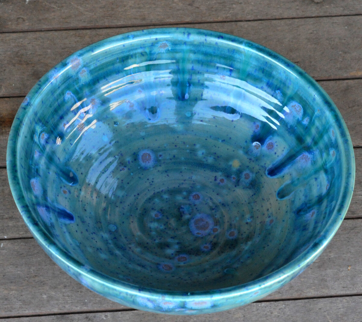 dessert bowl teal