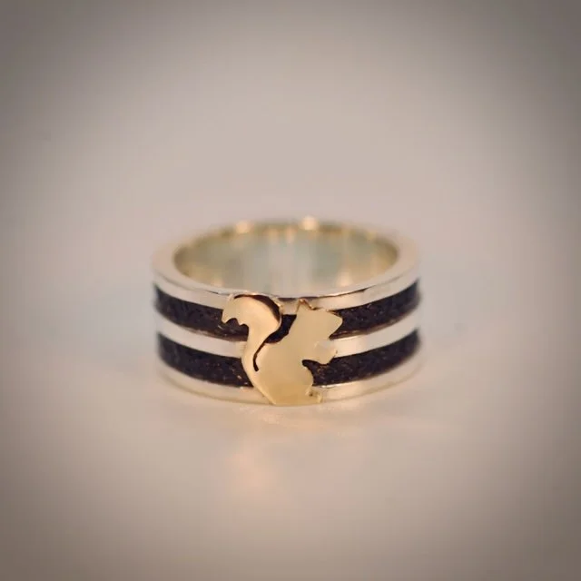 Wide Band with Custom Design in Silver or 9ct Gold