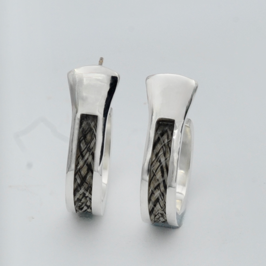 Half Round Earrings in Silver or 9ct Gold